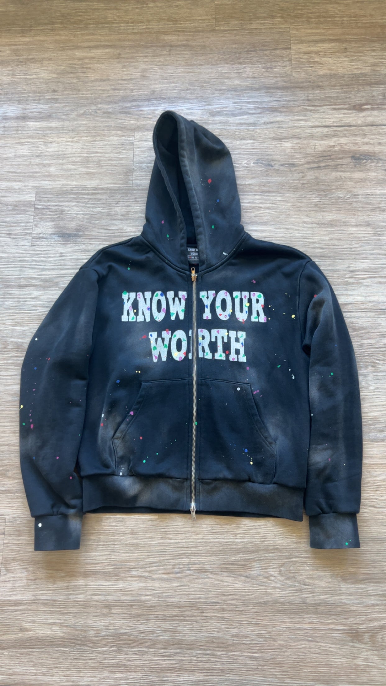 Black Know Your Worth Zipup