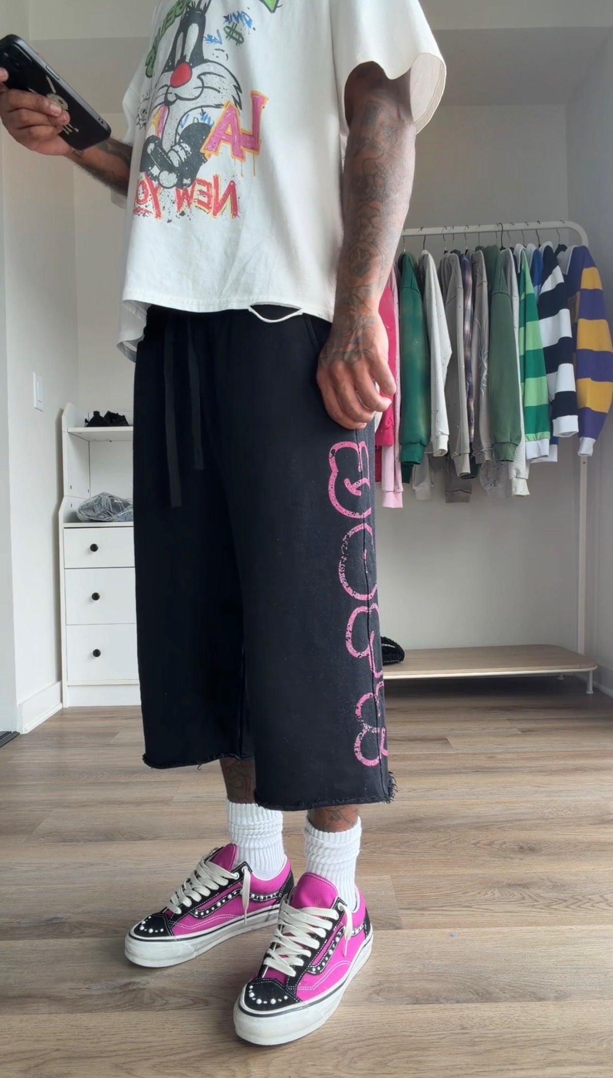 Black York 3/4 Shorts