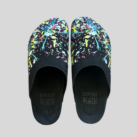 KYW Paint Splatter Clogs