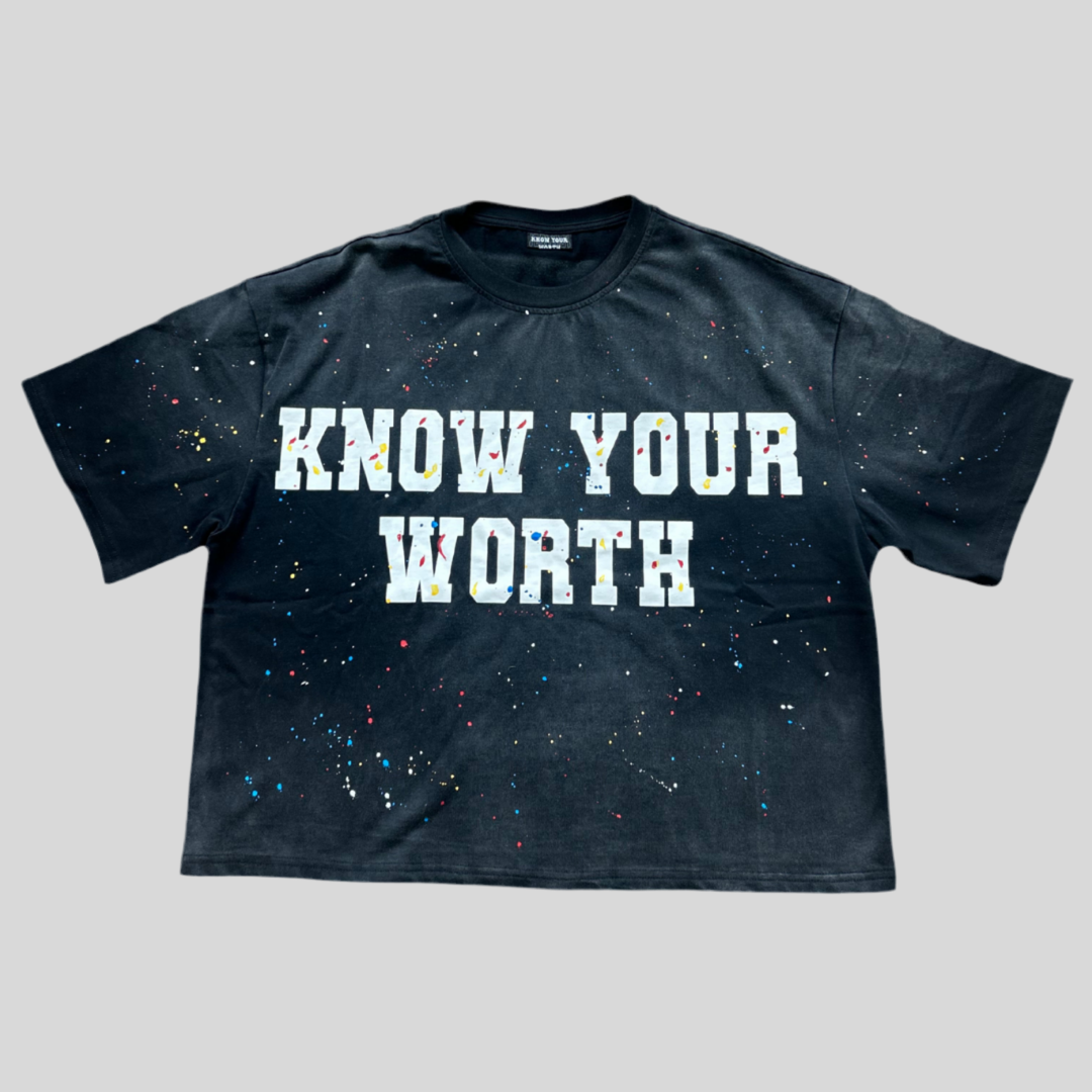 Black Know Your Worth Tshirt