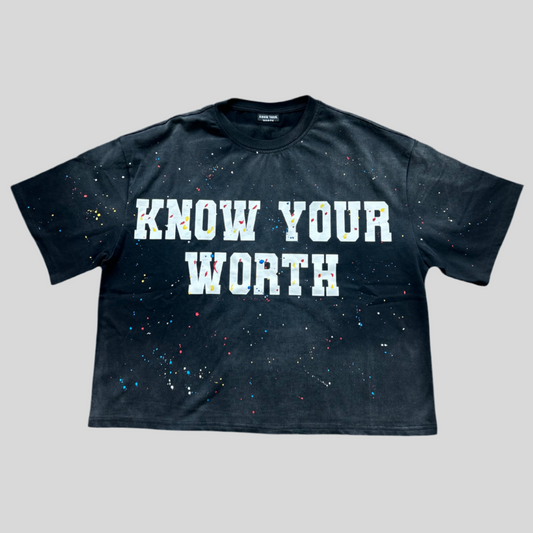 Black Know Your Worth Tshirt