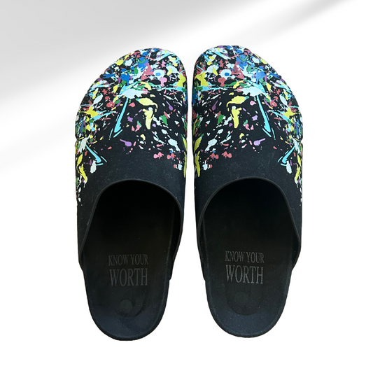 KYW Paint Splatter Clogs